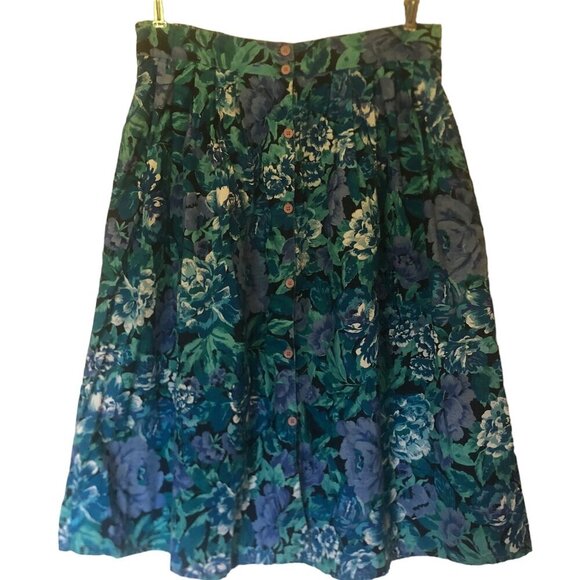 VINTAGE Chambeli 100% cotton skirt w/ pockets sz 2X - Picture 1 of 13